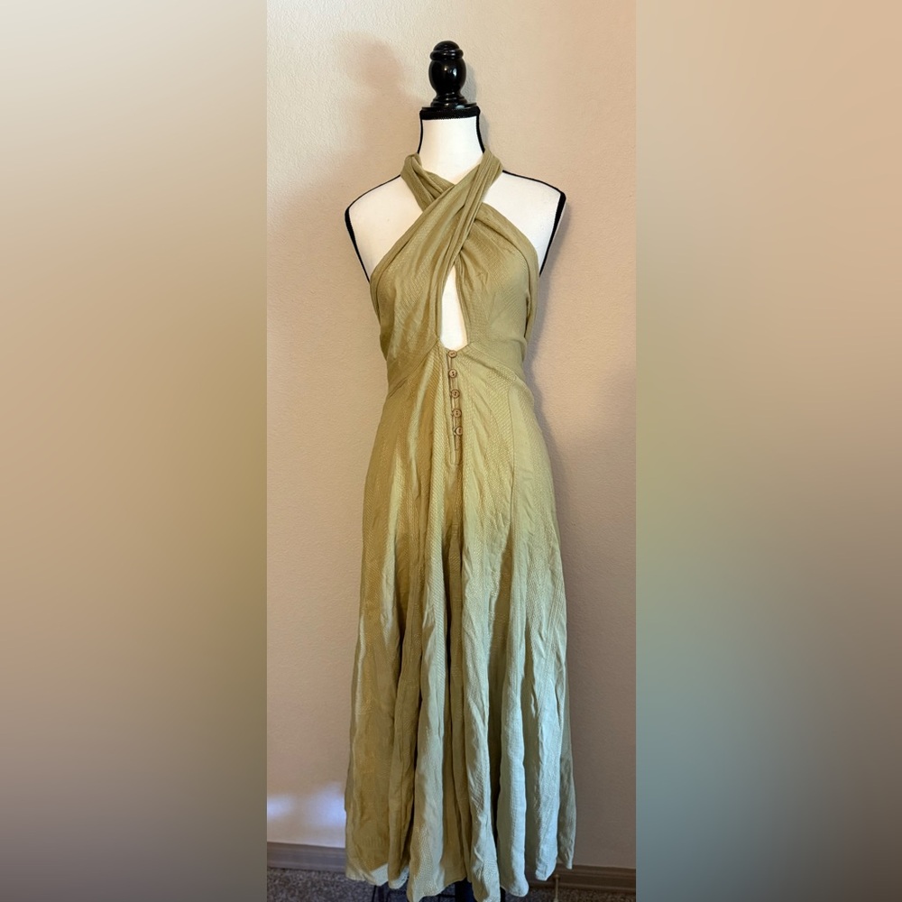 Free People: Convertible Multi-Wear Dress or Skirt- Olive Green